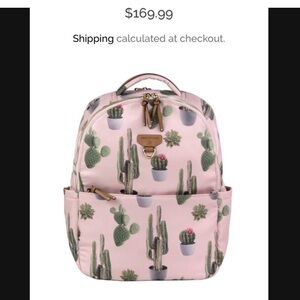 Pink Cactus Print Backpack